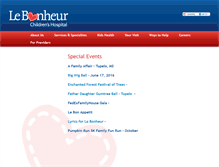 Tablet Screenshot of events.lebonheur.org